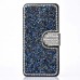 Samsung Galaxy S7 - Bling Bling Rhinestone PU Flip Stand Phone Protective Cover Case with Magnet Clip - Blue